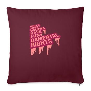 wanna have fundamental rights - Sofakissenbezug 45 x 45 cm - Burgunderrot - Vorne