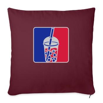Rot Blau Bubble Tea - Sofakissenbezug 45 x 45 cm - Burgunderrot - Vorne