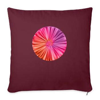 Tie Dye Floral Pattern - Sofakissenbezug 45 x 45 cm - Burgunderrot - Vorne