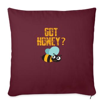 Vous avez du miel? - Housse de coussin décorative 45 x 45 cm - bordeaux - Devant