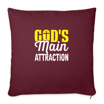 L’attraction principale de Dieu - Housse de coussin décorative 45 x 45 cm - bordeaux - Devant
