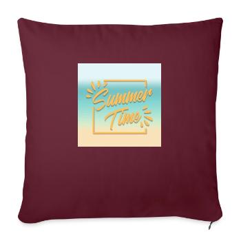 SUMMER TIME, le temps de l'été - Housse de coussin décorative 45 x 45 cm - bordeaux - Devant
