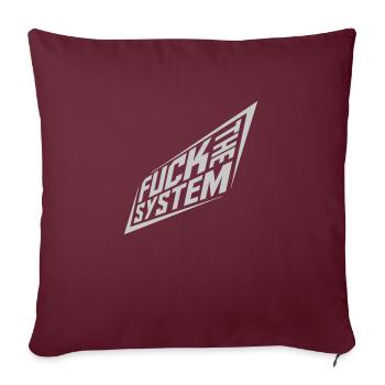 Fuck the system Revolution - Housse de coussin décorative 45 x 45 cm - bordeaux - Devant