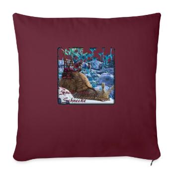 Suche suesse schnecke - Sofakissenbezug 45 x 45 cm - Burgunderrot - Vorne