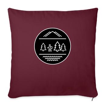 wander - Sofa pillowcase 17,3'' x 17,3'' (45 x 45 cm) - burgundy - Front