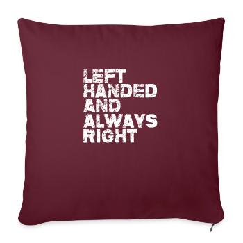 gaucher et toujours à droite - Housse de coussin décorative 45 x 45 cm - bordeaux - Devant