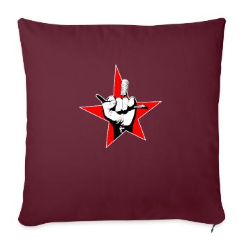 Bad Boy Krieger - Sofakissenbezug 45 x 45 cm - Burgunderrot - Vorne