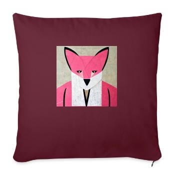 Origamifox - Sofakissenbezug 45 x 45 cm - Burgunderrot - Vorne
