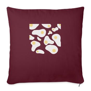 Œufs au plat - Housse de coussin décorative 45 x 45 cm - bordeaux - Devant