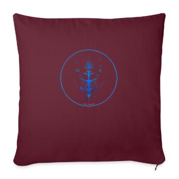 Mystique Collection ~ hellblau ~ n°9 - Sofakissenbezug 45 x 45 cm - Burgunderrot - Vorne