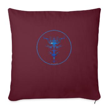 Collection Mystique ~ bleu clair ~ n°2 - Housse de coussin décorative 45 x 45 cm - bordeaux - Devant