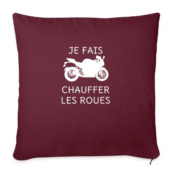 JE FAIS CHAUFFER LES ROUES - Housse de coussin décorative 45 x 45 cm - bordeaux - Devant