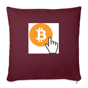 btc - Housse de coussin décorative 45 x 45 cm - bordeaux - Devant