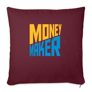 Text Money Maker réussi - Housse de coussin décorative 45 x 45 cm - bordeaux - Devant