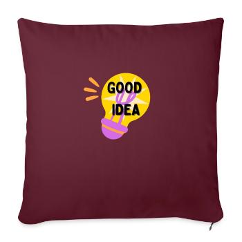 Bonne idée - Housse de coussin décorative 45 x 45 cm - bordeaux - Devant