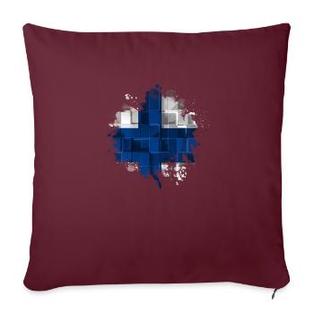 Finlande Suomi helsinki scandinavie viking - Housse de coussin décorative 45 x 45 cm - bordeaux - Devant