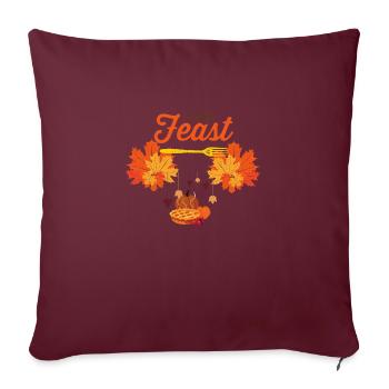 Thanksgiving Thanksgiving Festival Turquie T-Shirt - Housse de coussin décorative 45 x 45 cm - bordeaux - Devant