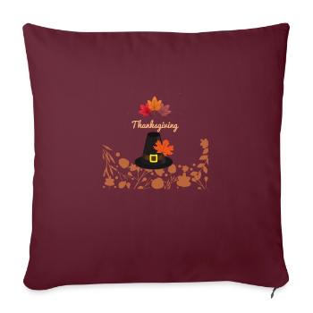 Thanksgiving Thanksgiving Festival Turquie T-Shirt - Housse de coussin décorative 45 x 45 cm - bordeaux - Devant