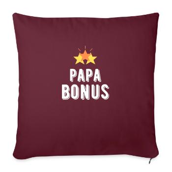 Bonus Papa - Sofakissenbezug 45 x 45 cm - Burgunderrot - Vorne