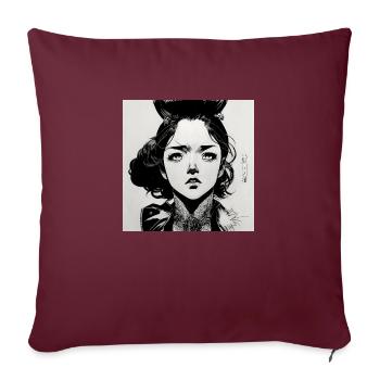 Anime de personnage JoJo - Housse de coussin décorative 45 x 45 cm - bordeaux - Devant