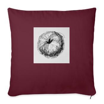 Pomme - Housse de coussin décorative 45 x 45 cm - bordeaux - Devant