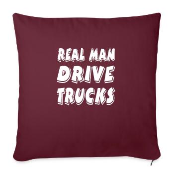 Camion - Housse de coussin décorative 45 x 45 cm - bordeaux - Devant