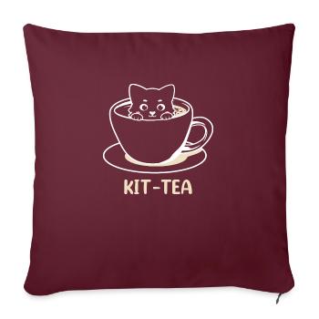 Kit - Thé - Housse de coussin décorative 45 x 45 cm - bordeaux - Devant