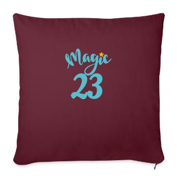 Magic 23 numéro - Housse de coussin décorative 45 x 45 cm - bordeaux - Devant