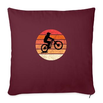 vélo descente vtt - Housse de coussin décorative 45 x 45 cm - bordeaux - Devant
