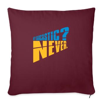 moi sarcastique ne cite jamais - Housse de coussin décorative 45 x 45 cm - bordeaux - Devant