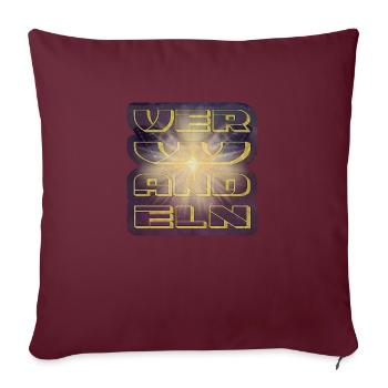 Transformer transformer en lumière, papillon - Housse de coussin décorative 45 x 45 cm - bordeaux - Devant