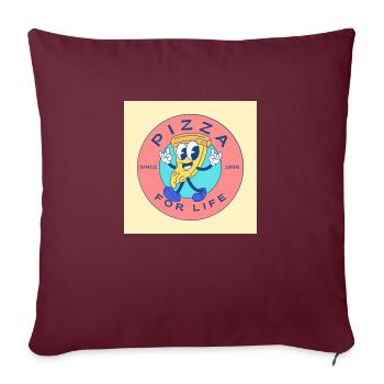 Pizza for life - Sofakissenbezug 45 x 45 cm - Burgunderrot - Vorne