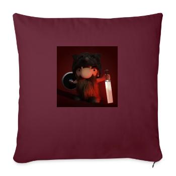 XList Viking Dieu Tyr - Housse de coussin décorative 45 x 45 cm - bordeaux - Devant