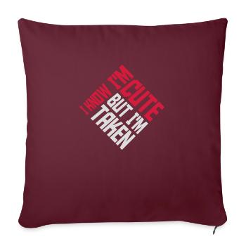 citation mignonne mais prise - Housse de coussin décorative 45 x 45 cm - bordeaux - Devant
