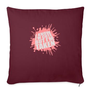 citation mignonne mais prise - Housse de coussin décorative 45 x 45 cm - bordeaux - Devant