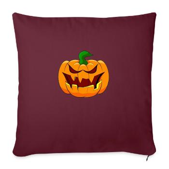 Citrouille effrayante spéciale, l’effrayante - Housse de coussin décorative 45 x 45 cm - bordeaux - Devant