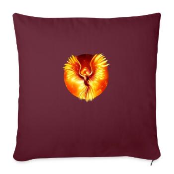 Phénix - Housse de coussin décorative 45 x 45 cm - bordeaux - Devant