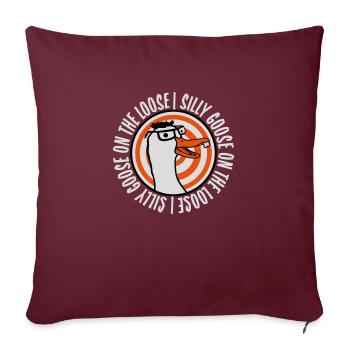 goose on the loose - Sofa pillowcase 17,3'' x 17,3'' (45 x 45 cm) - burgundy - Front
