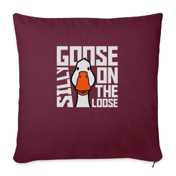 goose on the loose - Sofakissenbezug 45 x 45 cm - Burgunderrot - Vorne