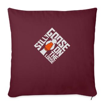 goose on the loose - Sofakissenbezug 45 x 45 cm - Burgunderrot - Vorne