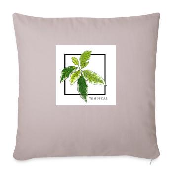 TROPICAL - Sofa pillowcase 17,3'' x 17,3'' (45 x 45 cm) - light taupe - Front