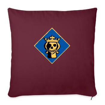 Stockholmer Totkopf - Sofakissenbezug 45 x 45 cm - Burgunderrot - Vorne