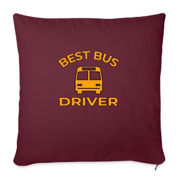 Bus - Sofakissenbezug 45 x 45 cm - Burgunderrot - Vorne