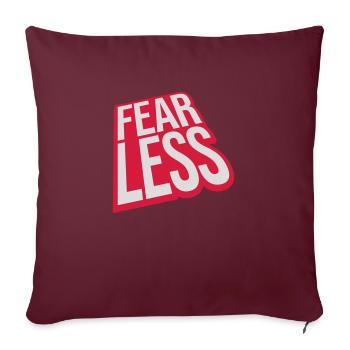 fearless Text Zitat Design - Sofakissenbezug 45 x 45 cm - Burgunderrot - Vorne