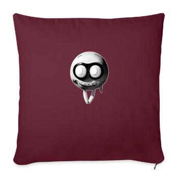 fliegender Smilie - Housse de coussin décorative 45 x 45 cm - bordeaux - Devant
