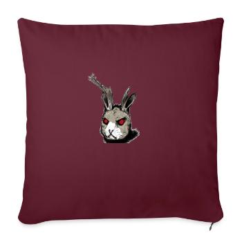 Cursedrabbit1 - Sofakissenbezug 45 x 45 cm - Burgunderrot - Vorne