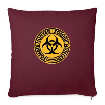 zombie hunter Halloween quote - Sofa pillowcase 17,3'' x 17,3'' (45 x 45 cm) - burgundy - Front
