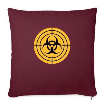 Biohazard Sight Chasseur de zombies - Housse de coussin décorative 45 x 45 cm - bordeaux - Devant