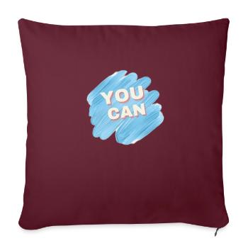 You can - Sofakissenbezug 45 x 45 cm - Burgunderrot - Vorne