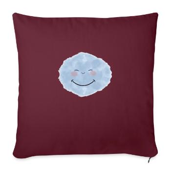 Nuage smile - Housse de coussin décorative 45 x 45 cm - bordeaux - Devant